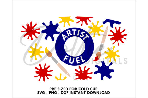 Artist Cold Cup SVG 24oz: Tumbler Wraps & Graphics