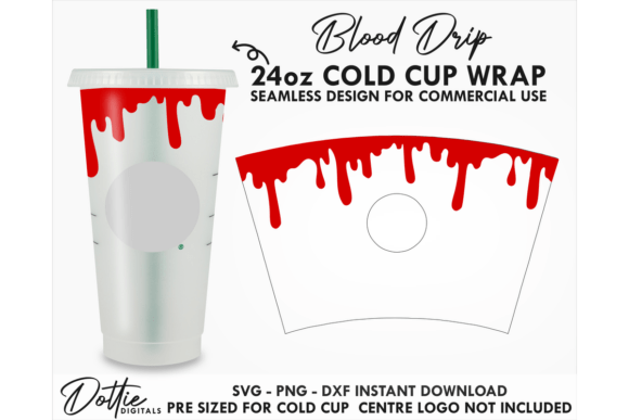 Blood Drip Halloween Cold Cup SVG 24oz