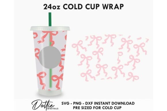Bows Ribbons Cold Cup SVG Graphics Review for Crafters