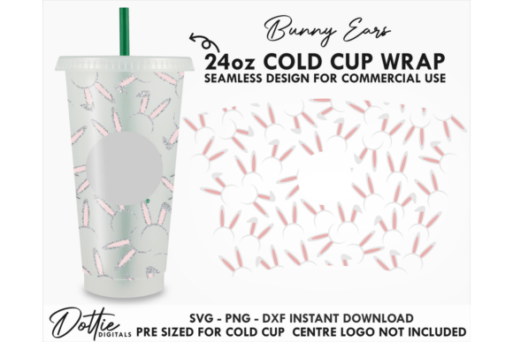 Bunny Ears Easter Cold Cup: Tumbler Wraps Graphics Review
