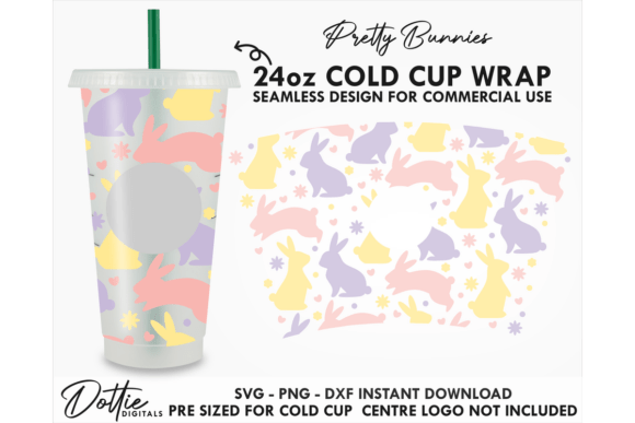 Bunny Rabbit Cold Cup SVG 24oz Design Review