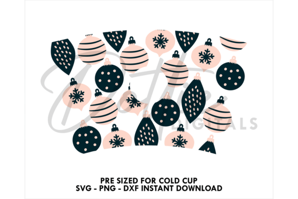 Christmas Baubles Cold Cup SVG: Tumbler Wrap Graphics Review