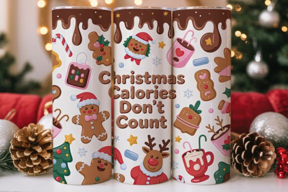 Christmas Calories Tumbler Wrap: Graphics for Publisher Use