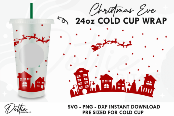 Christmas Cold Cup SVG 24oz