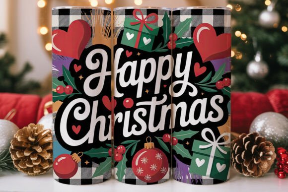 Christmas Collage 20oz Tumbler Wrap