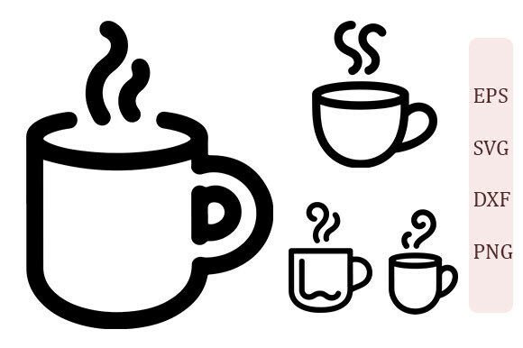 Coffee Cup SVG PNG Set for Crafts & Graphics