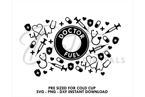 Doctor Fuel Cold Cup SVG 24oz Graphics for Tumbler Wraps