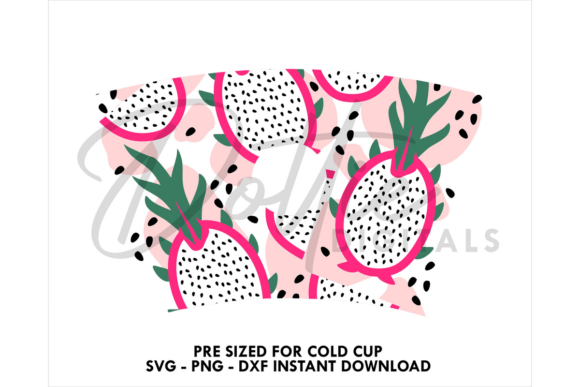 Dragon Fruit Cold Cup Graphics & Tumbler Wraps