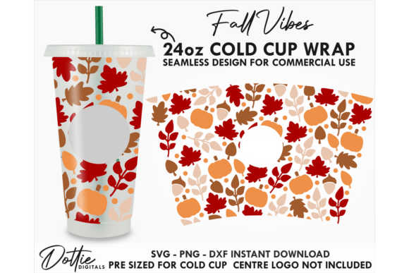 Fall Leaves Cold Cup SVG: Tumbler Wraps & Graphics Review