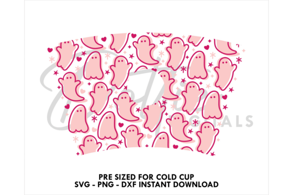 Ghosts Halloween Cold Cup SVG: Tumbler Wrap Graphics Review
