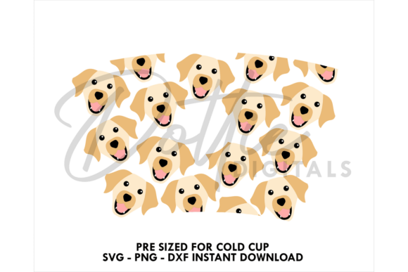 Labrador Dog Cold Cup SVG 24oz: Graphics & Tumbler Wraps