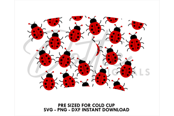 Lady Bug Cold Cup SVG 24oz: Tumbler Wraps Graphics Review