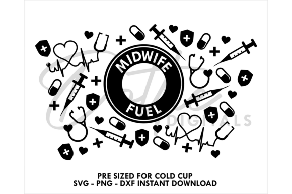 Midwife Fuel Cold Cup SVG 24oz