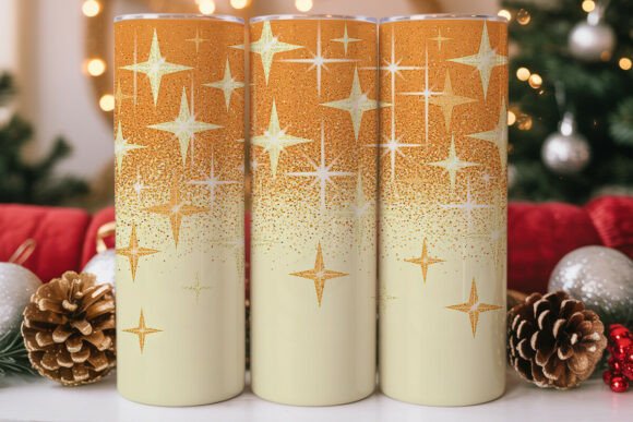 Orange Glitter Gradient 20oz Tumbler Graphics for Tumbler Wraps