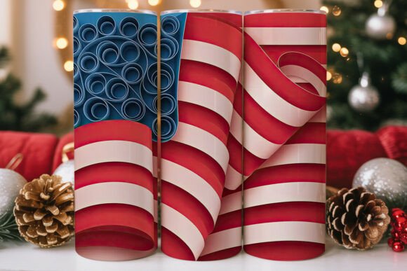 Patriotic Paper Flag Tumbler Graphics Review