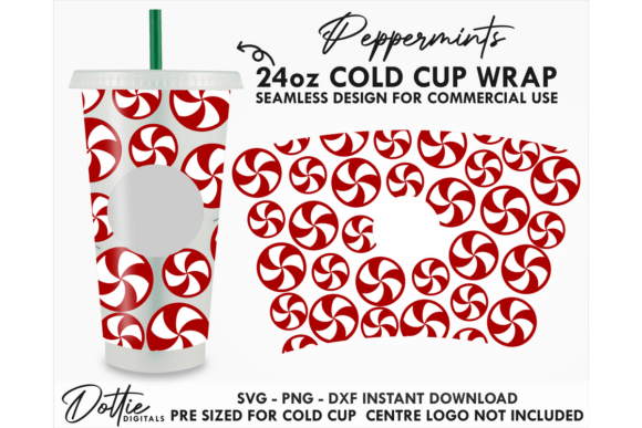Peppermints Xmas Tumbler Wrap Graphics Review