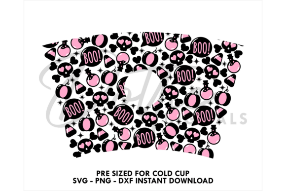 Punk Halloween Cold Cup SVG 24oz Graphics Tumbler Wraps