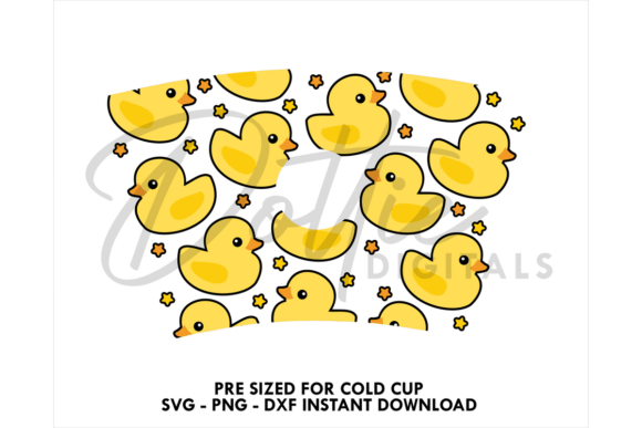 Rubber Ducks Cold Cup SVG: Tumbler Wraps Graphics