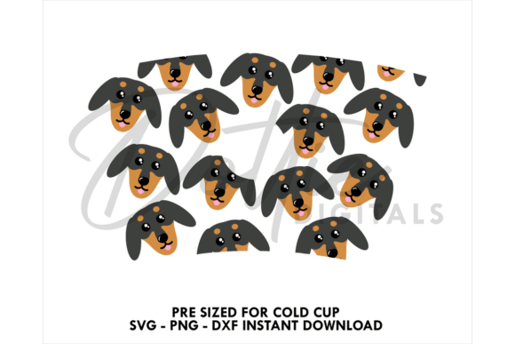 Sausage Dog Cold Cup SVG 24oz Graphics for Tumbler Wraps