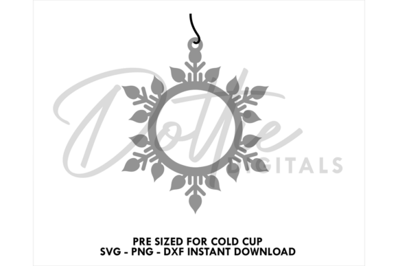 Snowflake Cold Cup SVG 24oz: Graphics & Tumbler Wraps