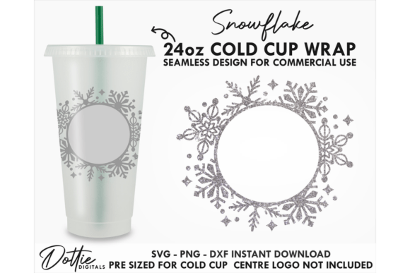 Snowflakes Cold Cup SVG 24oz Winter: A Tumbler Graphics Review